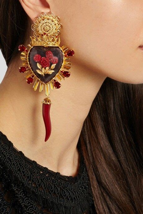 dolce and gabbana heart earrings|dolce and gabbana style earrings.